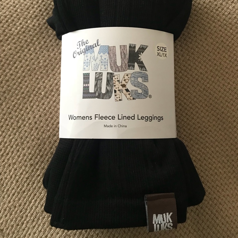 Muk Luks fleece lined leggings.